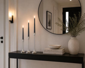 <b>Silver</b> Tone Metal Candle Holder Tall Pedestal <b>Candlestick</b> Stand for Wedding Home Decor - Product Image 3