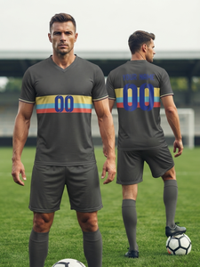 Maillot de sport personnalisé jaune fluo pour homme, à manches courtes, respirant, séchage rapide, avec nom et numéro d'équipe, vêtements de sport en gros - Product Image 6