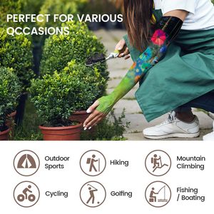 Manchon de bras personnalisé pour femme, respirant, anti-UV, amincissant, pour le cyclisme, la conduite estivale et la protection solaire - Product Image 6