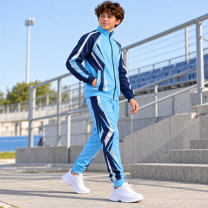 Conjunto Deportivo Personalizado para Niños, 100% Algodón, Chaqueta con Cremallera y Pantalones, Venta al Por Mayor, Proveedor OEM ODM - Product Image 3