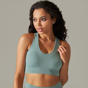 Conjunto Deportivo para Mujer: Sujetador Deportivo de Alta Elasticidad en Cuatro Direcciones y Pantalones Anchos de Cintura Alta con Control de Abdomen para Yoga y Fitness - Product Image 2