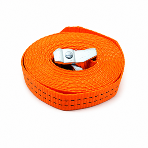 Sangle d'arrimage robuste en polyester de 38 mm, 450 kg, avec boucle à came sans crochet pour camion, remorque, fret - Fabricant OEM - Product Image 1