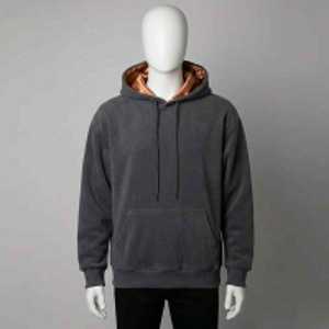 Sudadera con Capucha para Hombre, Color Gris Carbón, Forro Interior Suave Premium, Prenda Esencial para el Invierno, Estilo Casual Urbano, Corte Holgado, Bolsillo Tipo Canguro - Product Image 4