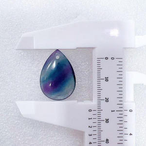 Vente en gros de pierres précieuses de fluorite dendritique de haute qualité, cabochon de fluorite plume de glace pour bijoux féminins - Product Image 2