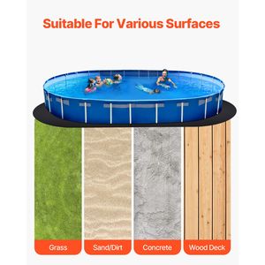 Tappetino Ovale 12 X 24 ft Extra Spesso per Piscina, Protezione Antiforatura e Antiscivolo per Piscine Fuori Terra - Product Image 6