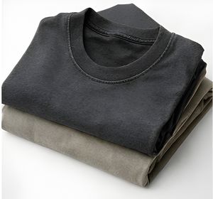 T-shirt Oversize en Molleton Français Délavé 240 GSM, Fabrication Personnalisée, Coton Lourd Premium, Finition Enzymatique, Style Streetwear - Product Image 1