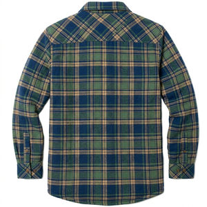 Custom OEM Men Sherpa Fleece <b>Lined</b> Plaid Flannel Shirt Jacket Winter Warm Cotton Outdoor Workwear <b>Coat</b> Wholesale ODM Manufacture - Product Image 2