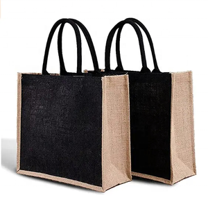 Sacs fourre-tout en coton et jute de luxe, design personnalisé, avec sacs de transport réutilisables pour les marques de mode, utilisation pour les campagnes promotionnelles, emballage cadeau - Product Image 1