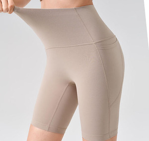 Shorts Casuales de Ciclismo para Mujer, OEM ODM, Cintura Alta, Transpirables, Ecológicos, Cómodos, Elásticos, para Uso Diario, Descanso, Ejercicio, Yoga y Fitness - Product Image 3