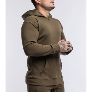 Sudadera con Capucha para Hombre, Color Naranja, Corte Regular, con Bolsillo, Estilo Casual, Tejido de Punto, 100% Algodón - Product Image 4