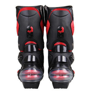 Bottes de moto à lacets en PVC de haute qualité Rohzen Sports ODM OEM personnalisées avec tige en cuir véritable et semelle extérieure en cuir véritable - Product Image 2