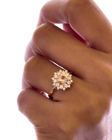 Bague de fiançailles fantaisie en Moissanite ronde taille brillant 1,65 carat, plaquée rhodium, monture à griffes en or rose Christian