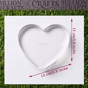 Recorte Acrílico Transparente en Forma de Corazón para Manualidades con Temática de Amor para el Día de San Valentín - Product Image 4