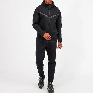 Conjunto Deportivo de Felpa 2 en 1 para Hombre, Color Marrón, con Capucha, Cierre de Cremallera, Bolsillos Laterales, Transpirable, de Poliéster, para Otoño - Product Image 3