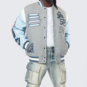 Chaqueta Varsity Personalizada para Hombre, Chaqueta Letterman de Lana Premium con Mangas Largas para Marca Privada - Product Image 3