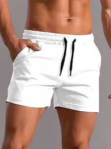 Men's Casual Summer <b>Shorts</b> Drawstring Waist Lightweight Woven Fabric Comfortable Fit Workout Gym Casual Summer Wear Bangladesh - Product Image 5