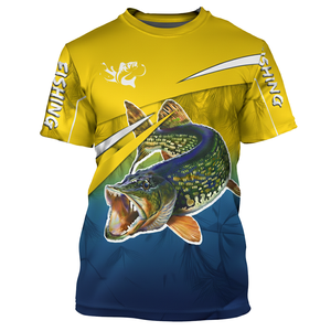 เสื้อตกปลาคอกลมแบบสั่งทำพิเศษ ผ้าโพลีเอสเตอร์ซับเหงื่อ สำหรับกิจกรรมตกปลาและกิจกรรมกลางแจ้ง - Product Image 2