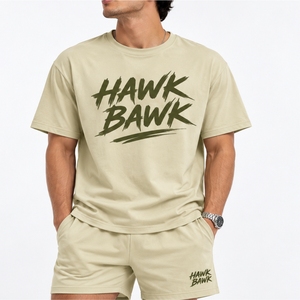 Ensemble t-shirt et short en coton pour homme, tissu doux de qualité supérieure, style été, short à taille élastique pour homme - Product Image 2
