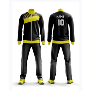 Football Training Track Suits Two-piece Sporty Winter Polyester Stand Collar <b>Zipper</b> <b>Jacket</b> High Quality - Product Image 5
