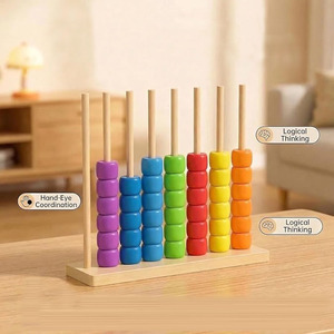 Wooden Counting Abacus Toy With Colorful Stacking <b>Rings</b> Educational Math Learning Puzzle For <b>Kids</b> Early Skill Development - Product Image 5