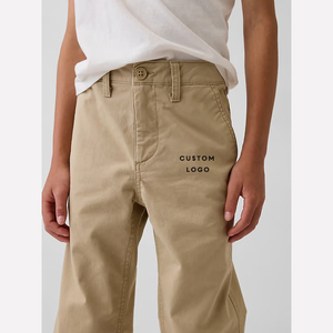 Custom Boys <b>Navy</b> Twill <b>School</b> Uniform Pants Flat Front - Product Image 6