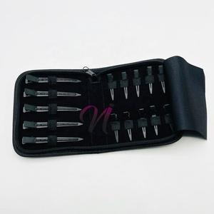 Clips de sectionnement de cheveux en acier inoxydable noir mat personnalisés professionnels pour ajouter des extensions de cheveux NOMEX - Product Image 2