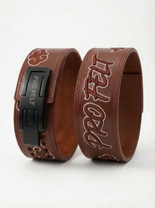 Ceinture de compression en cuir de vachette robuste et réglable haute performance avec boucle à levier pour les entraînements en salle de sport - Product Image 2