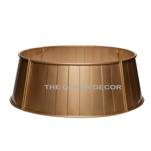 Christmas Decorative Hammered Tree <b>Collar</b> Blank Sublimation Iron Tree <b>Collar</b> Multi Color Galvanized <b>Metal</b> Tree <b>Collar</b> - Product Image 6