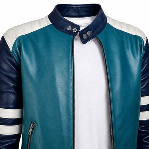 Cheap Price Men Genuine <b>Leather</b> <b>Jacket</b> High Street Comfortable Regular Fit Men <b>Leather</b> <b>Jackets</b> With <b>Long</b> Sleeves Winter Wear - Product Image 3