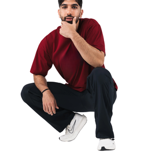 Chemise à manches courtes rouge pour homme, coton premium confortable, vêtements décontractés tendance, chemise de sport élégante, vêtements de sport en gros - Product Image 4