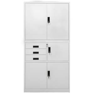 Archivador de Oficina Grande de Acero Gris Claro con Cierre Suave - Categoría de Productos Archivadores - Product Image 2