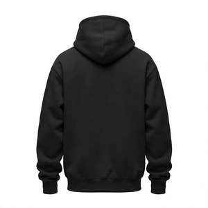 <b>Men's</b> Oversized <b>Black</b> Pullover Hoodie <b>Plain</b> Blank Fleece <b>Sweatshirt</b> with Kangaroo Pocket Casual Streetwear - Product Image 2