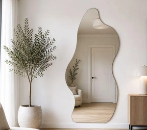 Espejo de Pared de Vidrio Cóncavo Art Deco de Lujo con Pantalla LED para Decoración de Interiores del Hogar - Product Image 1