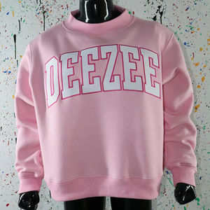 Sudadera <span class=keywords><strong>DEEZEE</strong></span> PINK con Cuello Alto, 100% BLANCA, Apliques Bordados, Cuello Ancho, URBAN PRODUCTIONS - Product Image 1