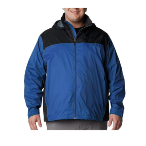Chaqueta Cortavientos Impermeable Ligera con Capucha Azul y Cremallera, Diseño Personalizado, para Hombre - Product Image 3