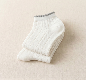 Fashion Sweet <b>Grey</b> Striped Short Women's Cotton <b>Socks</b> Spring Summer Mesh Ankle <b>Socks</b> for Girl Breathable Comfortable - Product Image 2