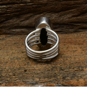 Australian Triplet <b>Opal</b> <b>Ring</b> 925 Sterling Silver Handmade Fire <b>Opal</b> Jewelry Gift for Her - Product Image 3