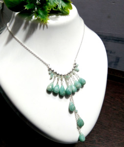 Collier en perles de style bohème plaqué argent, fait main, certifié par un tiers, bijoux statement pour femmes - Product Image 3