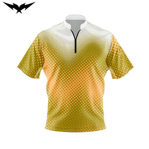 Camisetas de Boliche de Manga Corta para Hombre, Sublimadas Personalizadas de Alta Calidad, 100% Poliéster, Transpirables, de Secado Rápido, Ajuste Delgado, que Absorben la Humedad - Product Image 1
