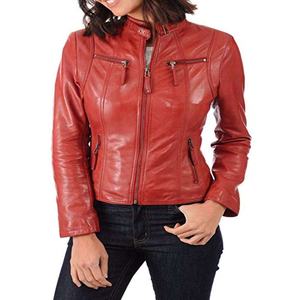 Vestes en cuir personnalisées de qualité supérieure à prix de gros, vestes en cuir véritable, vestes en cuir pour femmes, vestes en cuir pour motards - Product Image 1