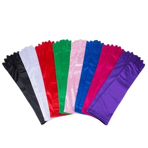 Costume d'Halloween pour femme, accessoires sexy, mariage, noir, blanc, rouge, rose, longs gants d'opéra en satin - Product Image 5