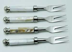 New Design Stainless Steel Fork Set With <b>MOP</b> <b>Handle</b> For Weddings Events Restaurant Hotel 2026 Trendy Kitchenware Accessories Set - Product Image 2