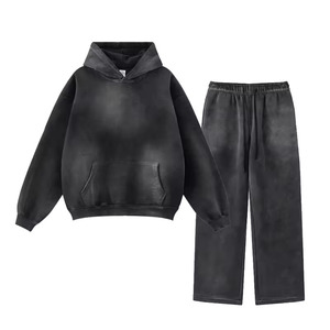 Sweat-shirt à capuche molletonné 360 g/m² de qualité supérieure, effet délavé, respirant, avec logo, pour l'hiver, style streetwear - Product Image 1