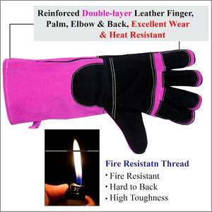 Guantes de Soldadura TIG Industriales con Logotipo Personalizado, Resistentes al Agua, de Cuero de Alta Calidad, Guantes de Seguridad para Soldador - Product Image 3