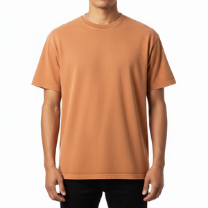 Camisetas al por mayor, extragrandes, con cuello redondo, de tela gruesa, de alta calidad, lisas para imprimir, para hombre, con servicio OEM - Product Image 2