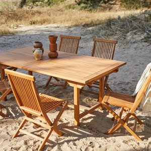 Modern Courtyard Furniture Outdoor <b>Dining</b> <b>Table</b> With Concrete Top Wood <b>Dining</b> Chairs Wooden Bench Garden <b>Table</b> and Chair Set - Product Image 6