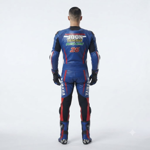 Combinaison de course Kawasaki Premium pour homme, 1 pièce, en cuir de vache véritable/cuir de kangourou, style MotoCP, combinaison de course sur circuit, niveau de protection 2 - Product Image 2