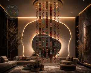Grande chaîne en résine creuse et massive, style moderne, mélange de couleurs, punk, pour décoration murale, par FALAK WORLD EXPORT - Product Image 6