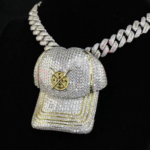 Custom Iced Out <b>Memory</b> 3D Cap Necklace Hip Hop Custom Photo <b>Locket</b> Fine Jewelry Pendants & Charms - Product Image 3