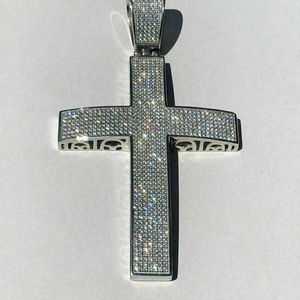 Colgante Clásico de Cruz con Diseño de Filigrana Plateada Brillante, Amuleto Único Hecho a Mano, Joyería Religiosa de Moissanita Chapada en Oro/Plata - Product Image 2